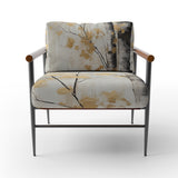 Tree Whispers Of Gray And Gold - Farmhouse Accent Chair