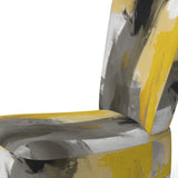 Mustard Yellow And Vivid Gray II - Upholstered Accent Chair