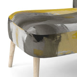 Mustard Yellow And Vivid Gray II - Upholstered Accent Chair