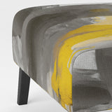 Mustard Yellow And Vivid Gray II - Upholstered Accent Chair