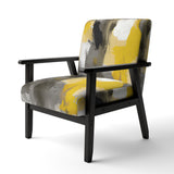 Mustard Yellow And Vivid Gray II - Upholstered Accent Chair