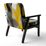 Mustard Yellow And Vivid Gray II - Upholstered Accent Chair