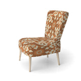 Moroccan Tiles In Earth Tones III - Upholstered Accent Chair