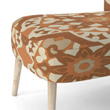 Moroccan Tiles In Earth Tones III - Upholstered Accent Chair