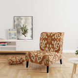 Moroccan Tiles In Earth Tones III - Upholstered Accent Chair