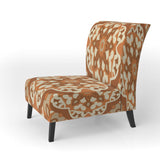 Moroccan Tiles In Earth Tones III - Upholstered Accent Chair