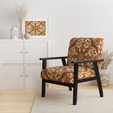 Moroccan Tiles In Earth Tones III - Upholstered Accent Chair