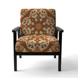Moroccan Tiles In Earth Tones III - Upholstered Accent Chair