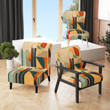 Full Moon Symphony Midcentury Abstract I - Upholstered Accent Chair