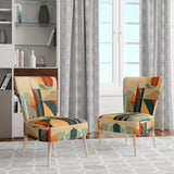 Full Moon Symphony Midcentury Abstract I - Upholstered Accent Chair