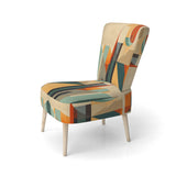 Full Moon Symphony Midcentury Abstract I - Upholstered Accent Chair