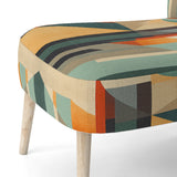 Full Moon Symphony Midcentury Abstract I - Upholstered Accent Chair