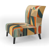 Full Moon Symphony Midcentury Abstract I - Upholstered Accent Chair