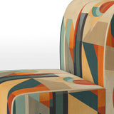 Full Moon Symphony Midcentury Abstract I - Upholstered Accent Chair