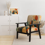 Full Moon Symphony Midcentury Abstract I - Upholstered Accent Chair