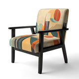 Full Moon Symphony Midcentury Abstract I - Upholstered Accent Chair