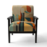 Full Moon Symphony Midcentury Abstract I - Upholstered Accent Chair
