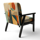 Full Moon Symphony Midcentury Abstract I - Upholstered Accent Chair