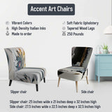 Colorful Mid Century Minimalist Oasis IV- Upholstered Accent Chair