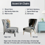 Colorful Mid Century Minimalist Oasis IV- Upholstered Accent Chair