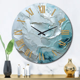 Designart Silver Shimmer - Landscapes Metal Wall Clock