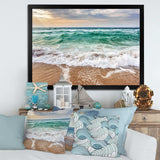 Crystal Clear Blue Foaming Waves