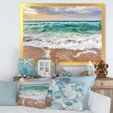 Crystal Clear Blue Foaming Waves