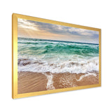 Crystal Clear Blue Foaming Waves
