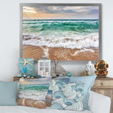 Crystal Clear Blue Foaming Waves