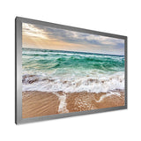 Crystal Clear Blue Foaming Waves
