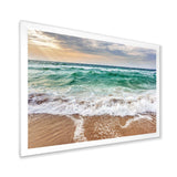 Crystal Clear Blue Foaming Waves
