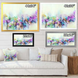 Hand Painted Yellow And Purple Spring Flowers
