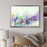 Hand Painted Yellow And Purple Spring Flowers