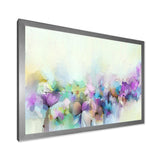Hand Painted Yellow And Purple Spring Flowers