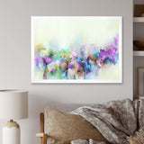 Hand Painted Yellow And Purple Spring Flowers