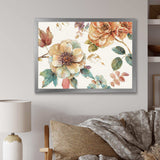 Orange and Cream Cottage Flowers Twig