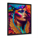 Dynamic Feather Woman Portrait III