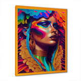 Dynamic Feather Woman Portrait III