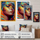 Dynamic Feather Woman Portrait V