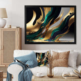 Green And Gold Agate II - Modern Wall Art Prints