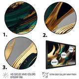 Green And Gold Agate II - Modern Wall Art Prints