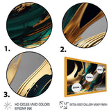 Green And Gold Agate II - Modern Wall Art Prints