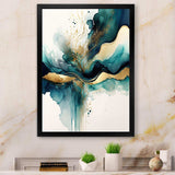 Teal And Gold Abstract Expression III - Modern Wall Art Prints