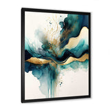 Teal And Gold Abstract Expression III - Modern Wall Art Prints