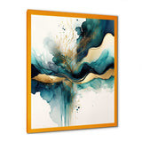 Teal And Gold Abstract Expression III - Modern Wall Art Prints