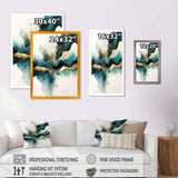Teal And Gold Abstract Expression III - Modern Wall Art Prints