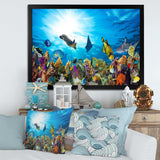 Colorful Coral Reef with Fishes