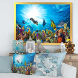 Colorful Coral Reef with Fishes