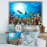 Colorful Coral Reef with Fishes