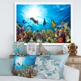 Colorful Coral Reef with Fishes